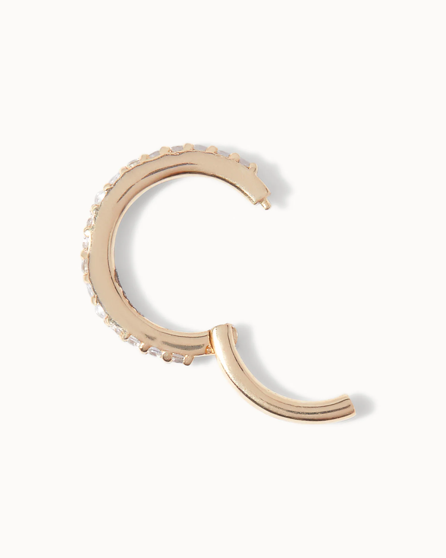 Piercing - 8mm White Topaz Eternity Hoop - Image 2