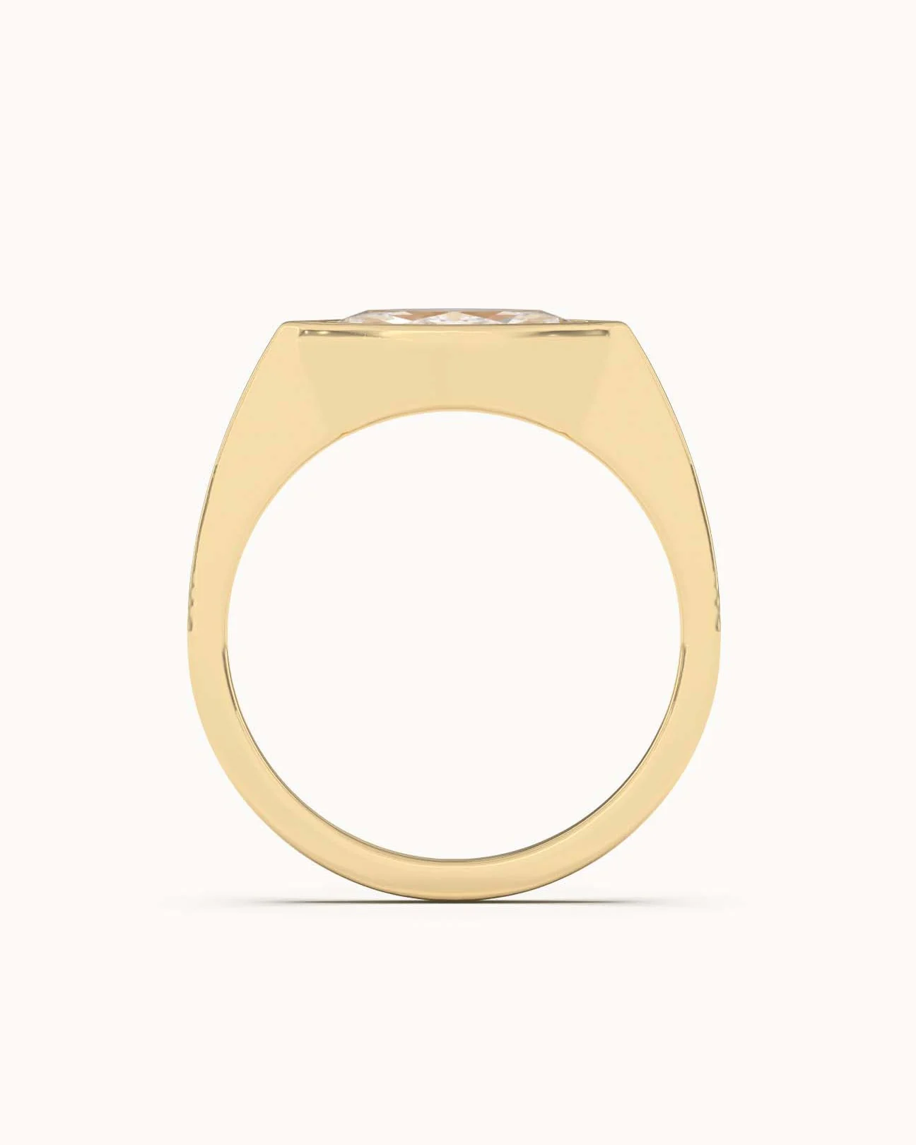 Marquise Cut Lab Grown Diamond Signet Ring - Image 2