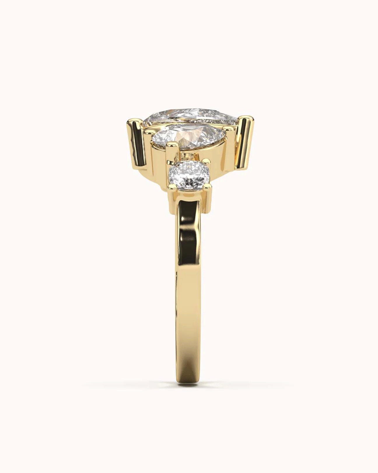 Four Stone Lab Grown Diamond Cluster Ring - Image 4