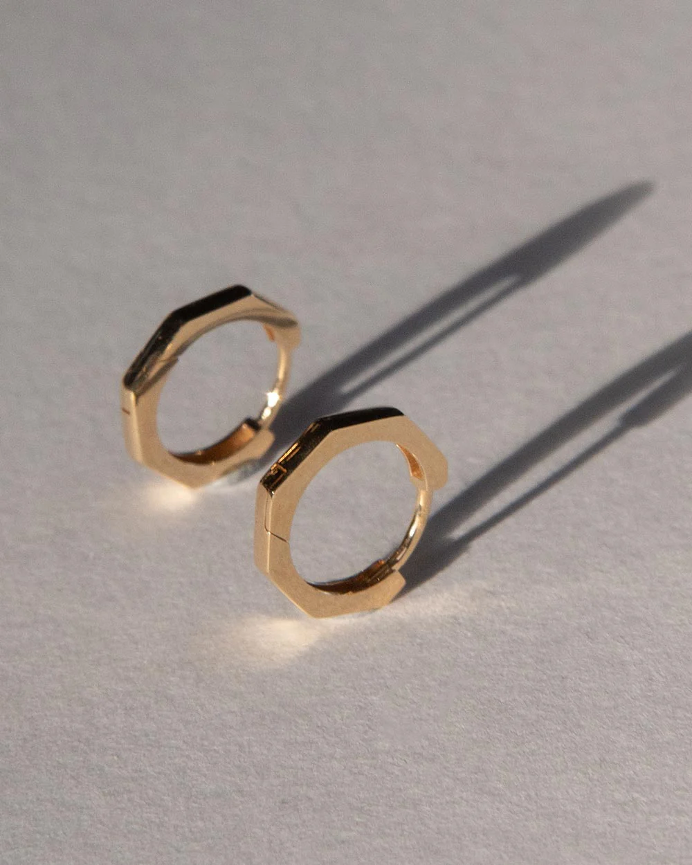 Hexagon Hoop Earrings