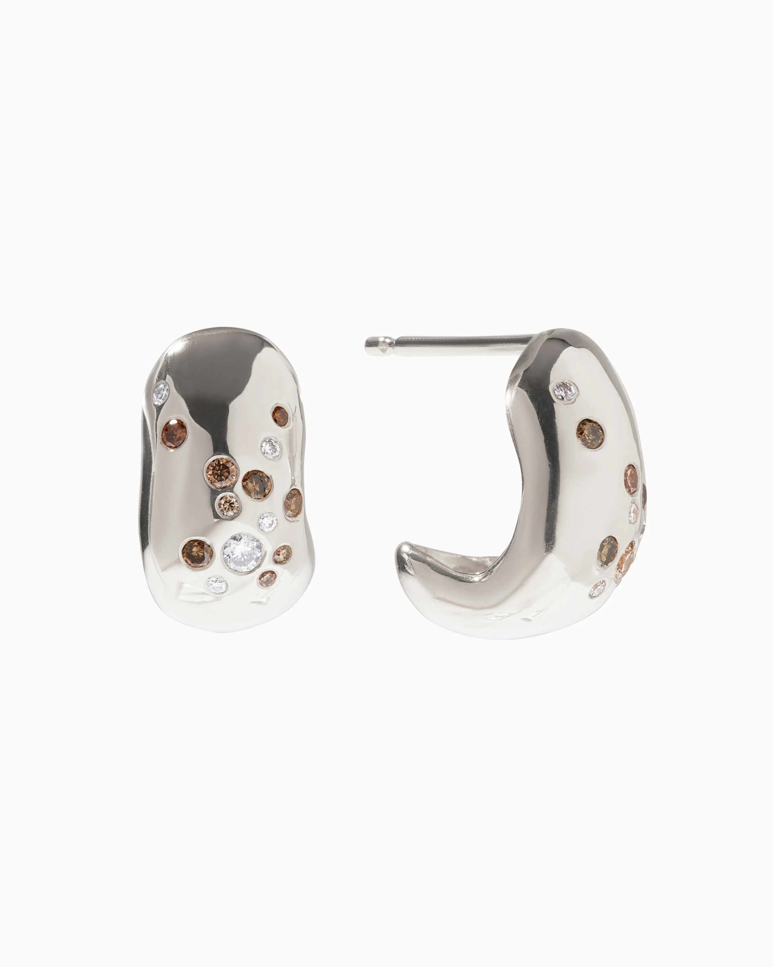 Celestial Diamond Huggie Hoop Earrings