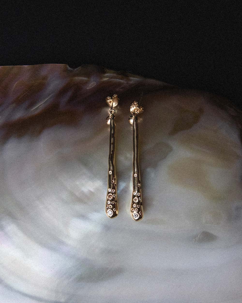 Celestial Diamond Drop Earrings - Image 3