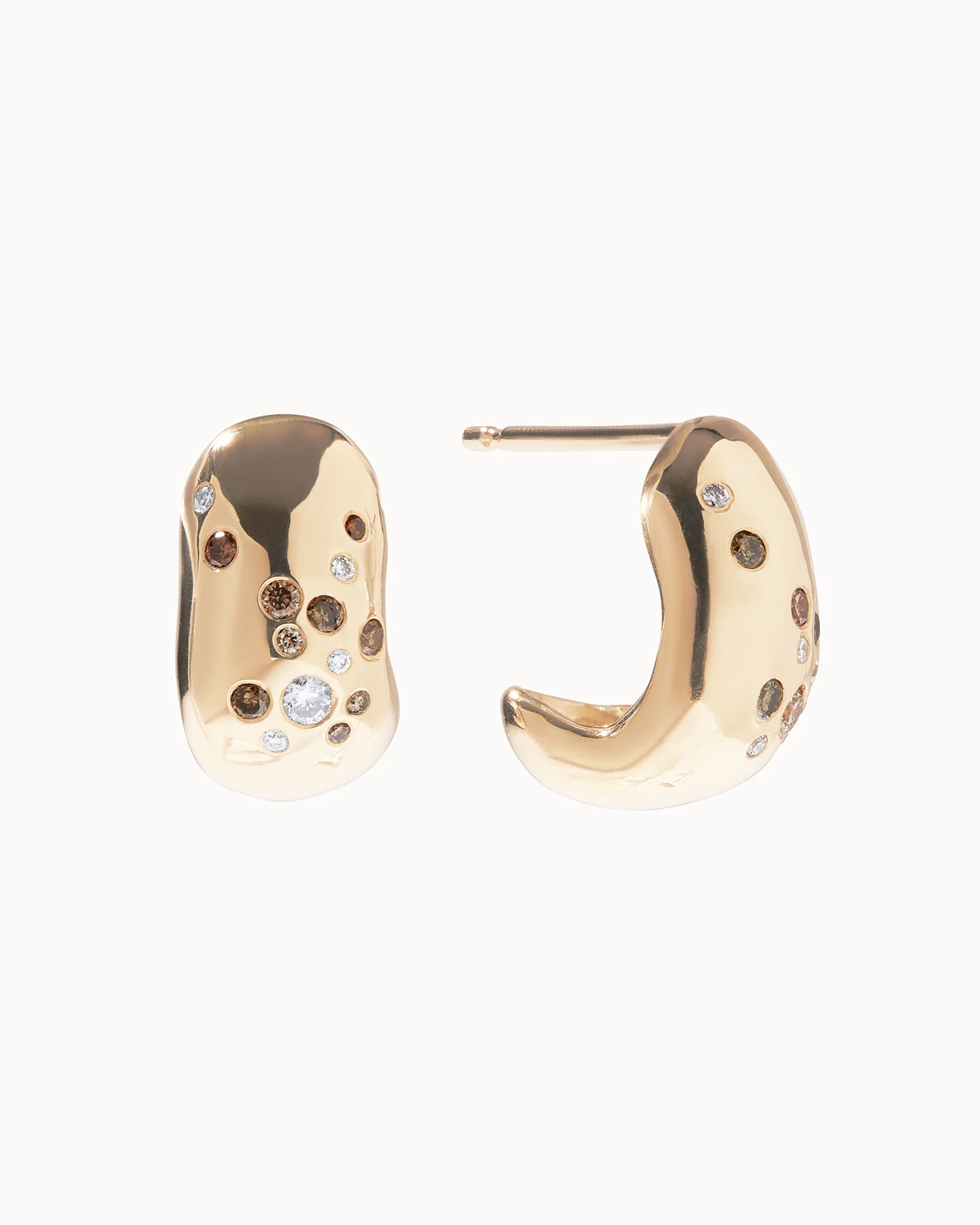Celestial Diamond Huggie Hoop Earrings