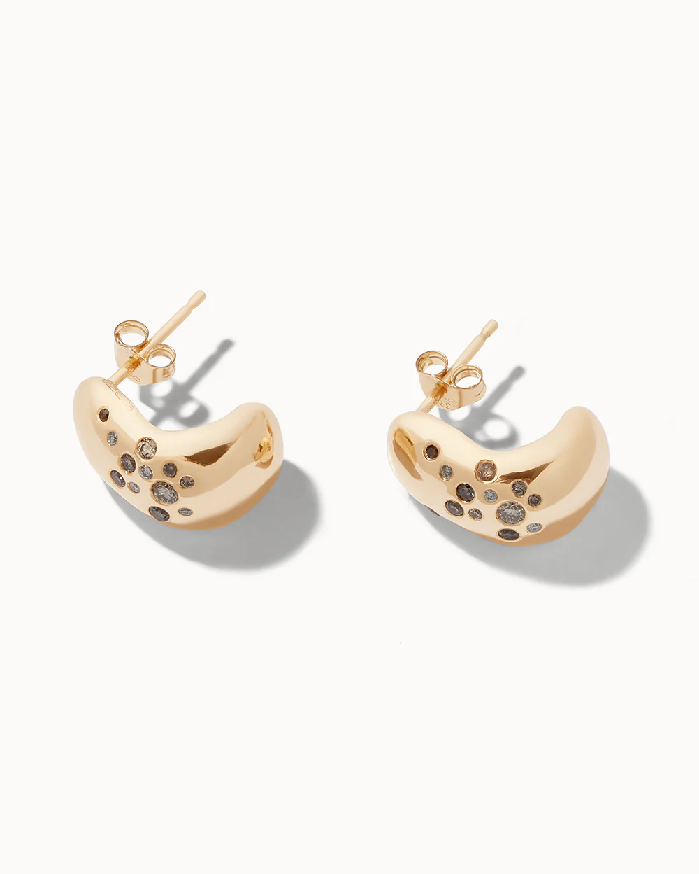 Celestial Diamond Huggie Hoop Earrings - Image 4