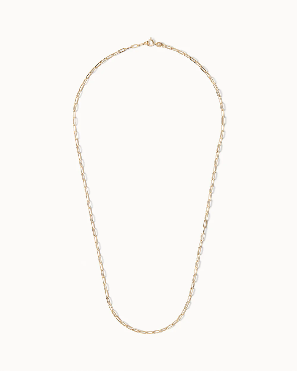 Solid Gold Paper Chain Necklace - Image 4