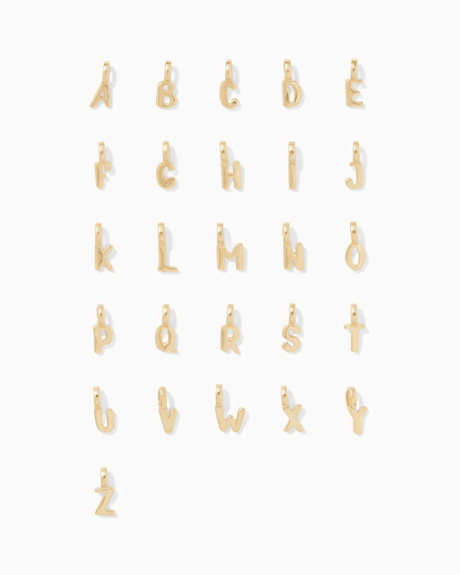 Paper Chain Initial Diamond Charm Necklace - Image 5
