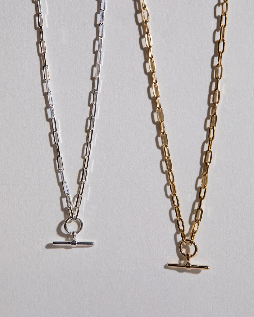 Paper Chain T-Bar Charm Necklace - Image 2