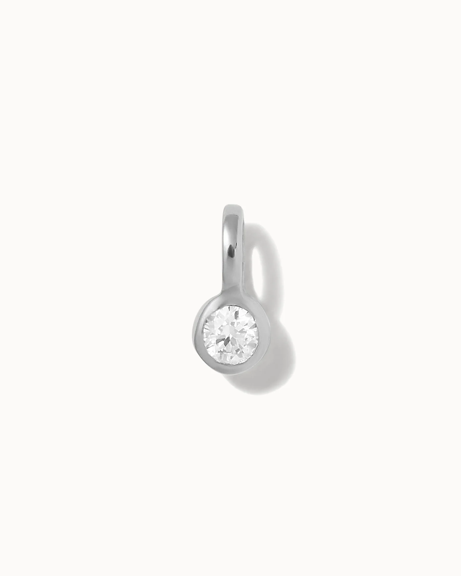 Initial Diamond Charm Necklace - Image 3