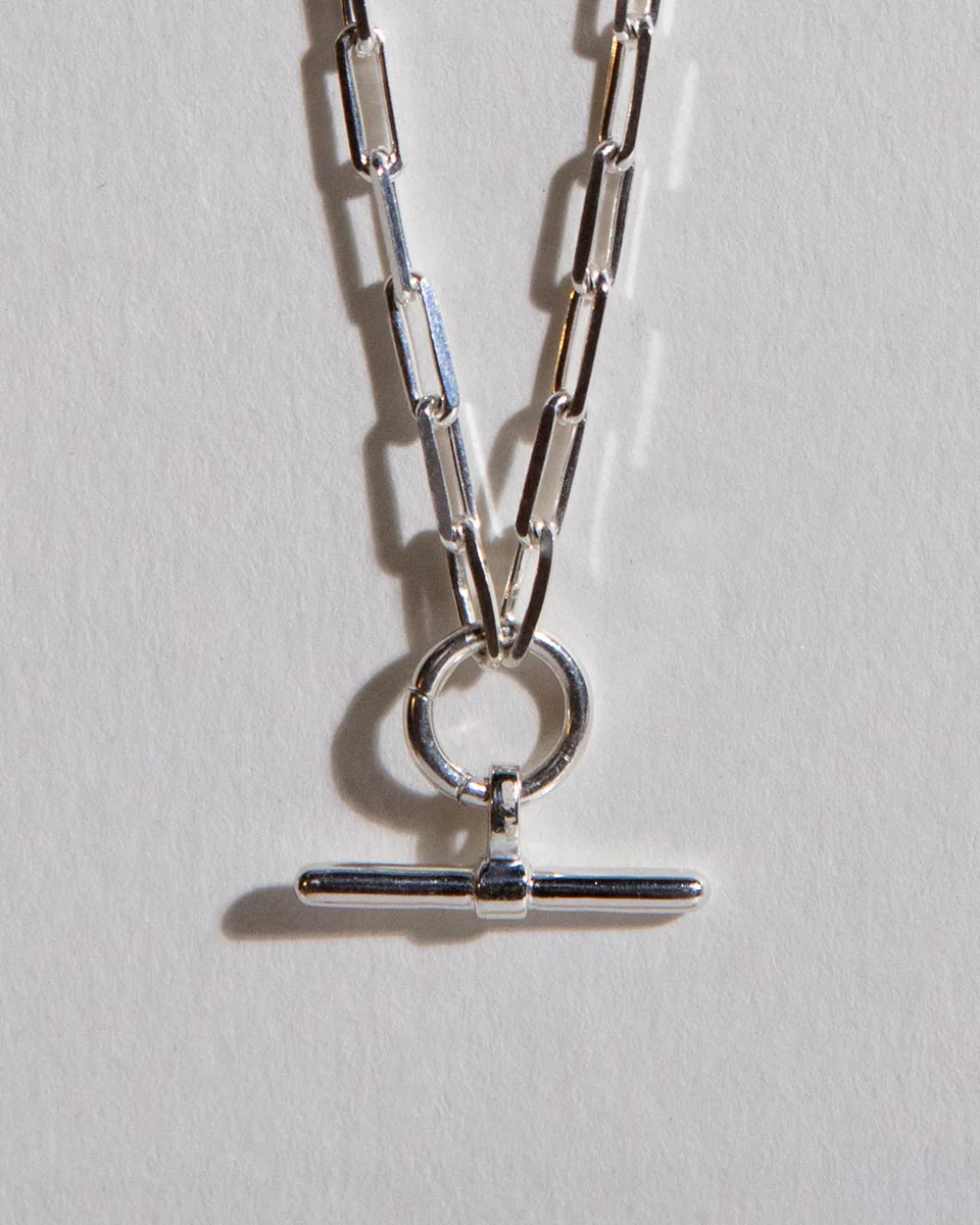 Paper Chain T-Bar Charm Bracelet - Image 2