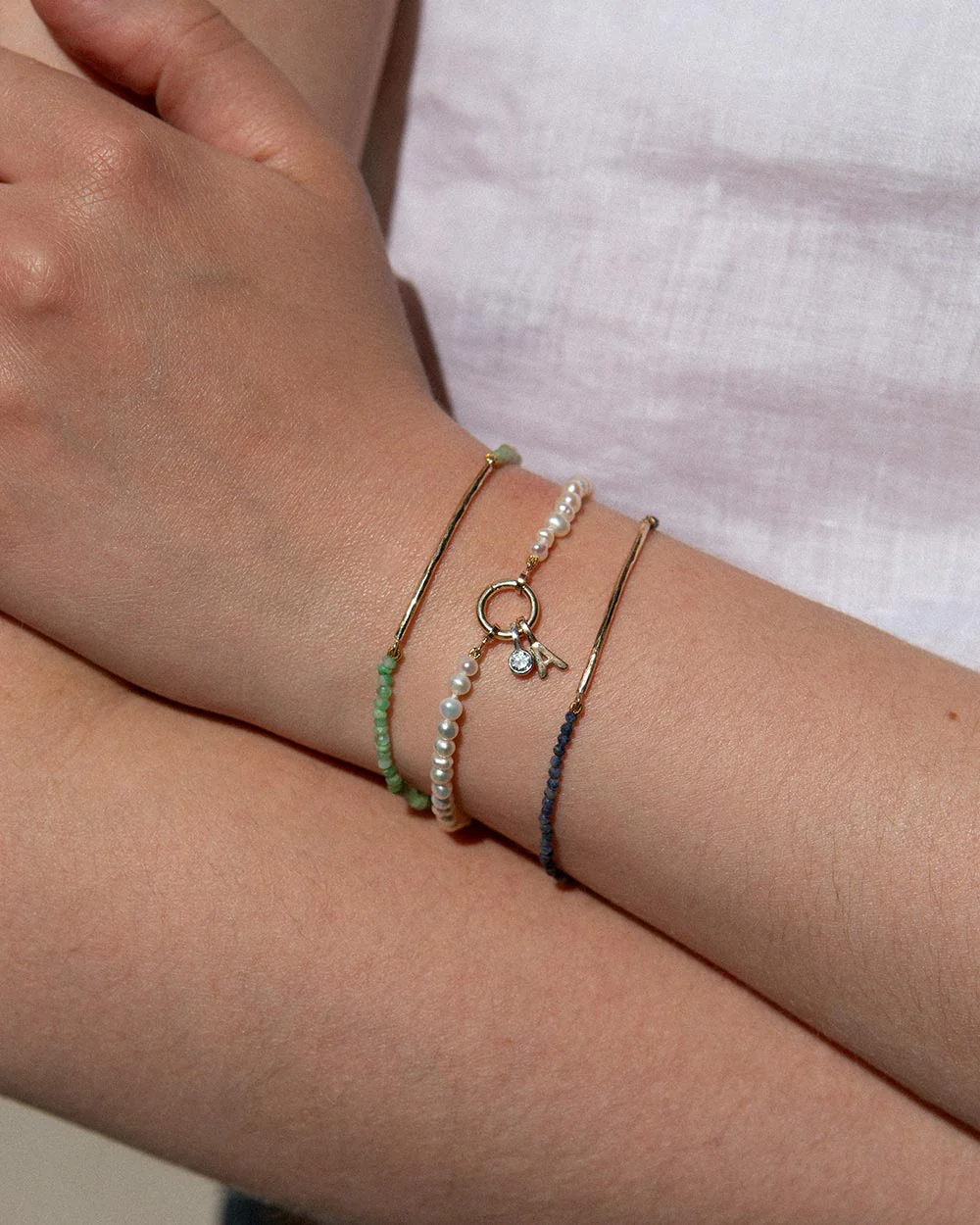 Milos Pearl Beaded Charm Bracelet - Image 6