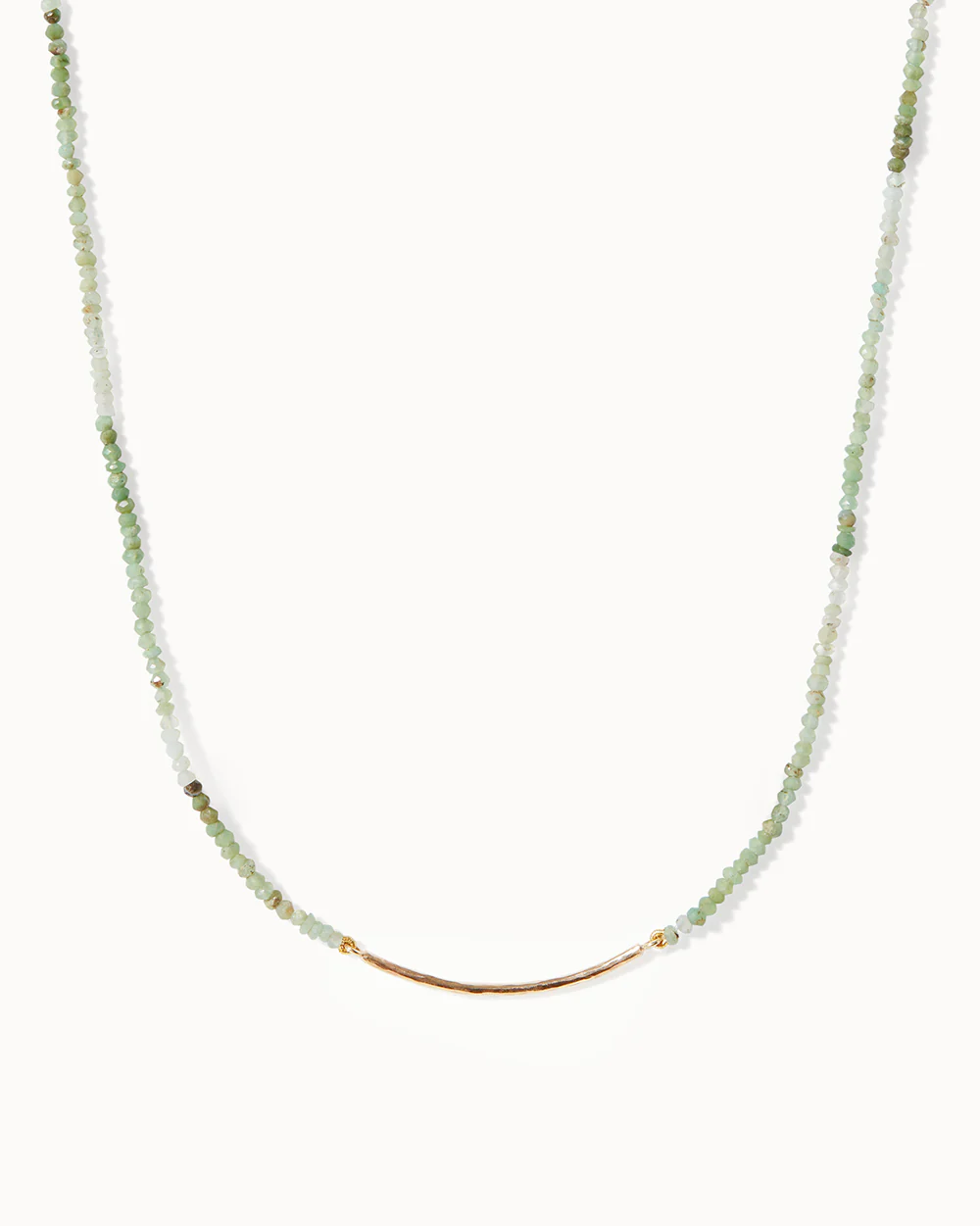 Milos Chrysoprase Beaded Bar Necklace
