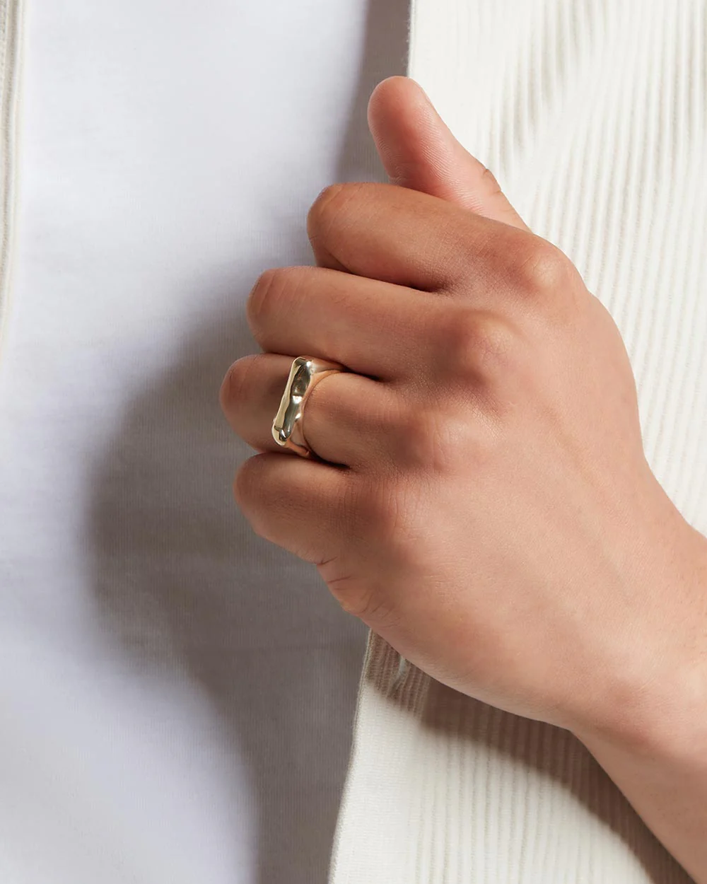 Solid Gold Molten Light Ring - Image 6