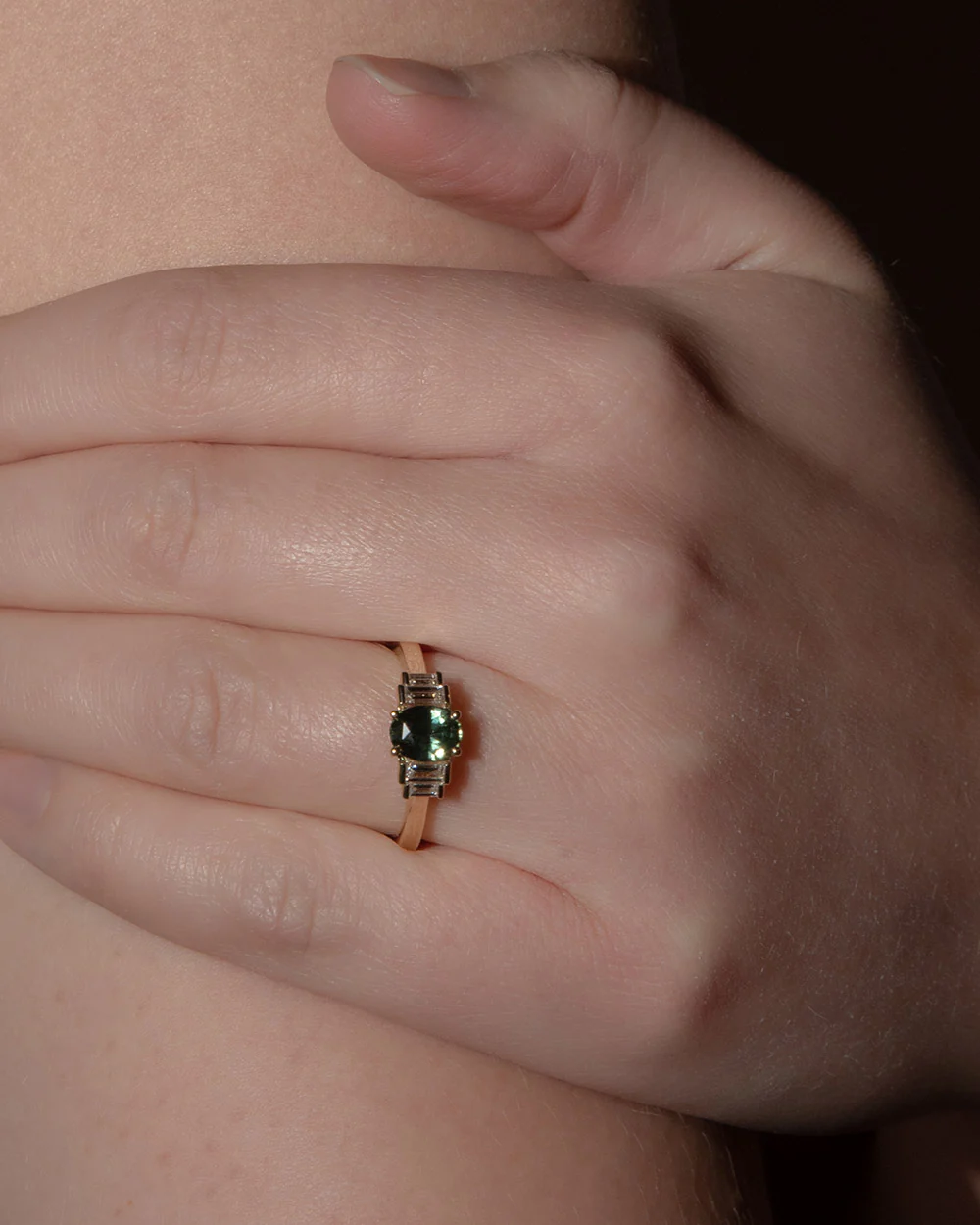 Nina 1.22ct Green Sapphire Ring - Image 2