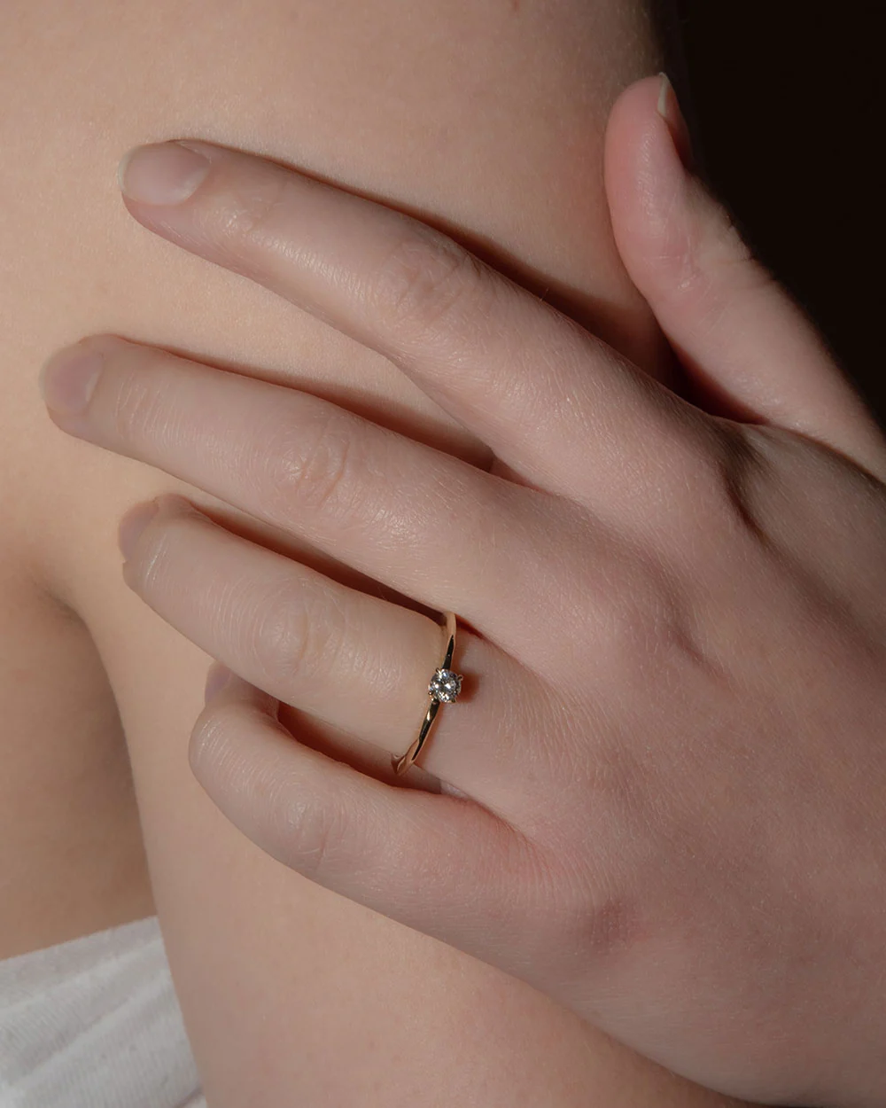 0.25ct Lab Grown Diamond Faceted Ring - Image 2