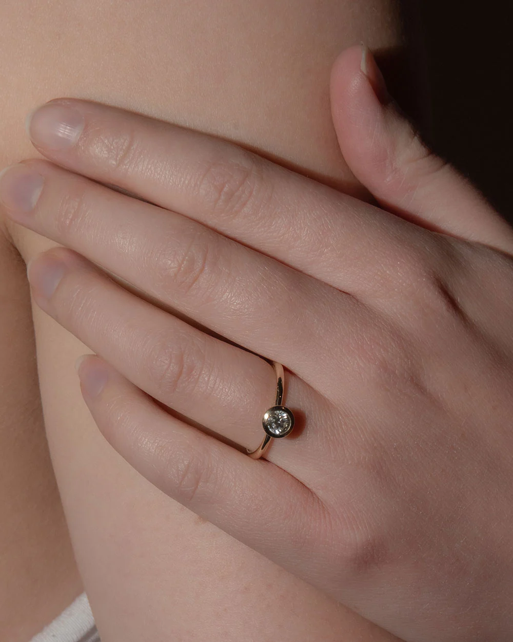 0.5ct Lab Grown Diamond Bezel Ring - Image 2