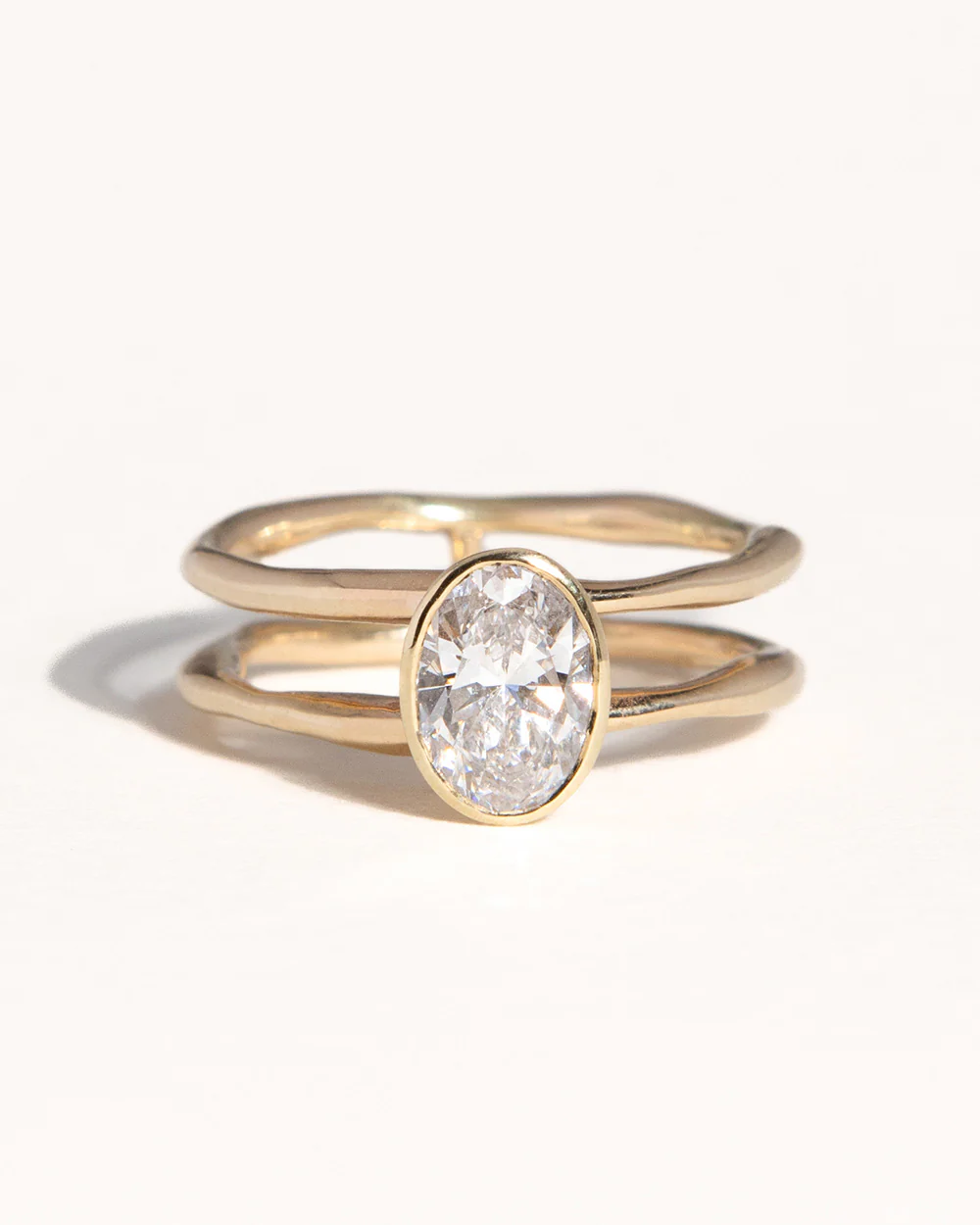 1ct Lab Grown Diamond Double Band Ring