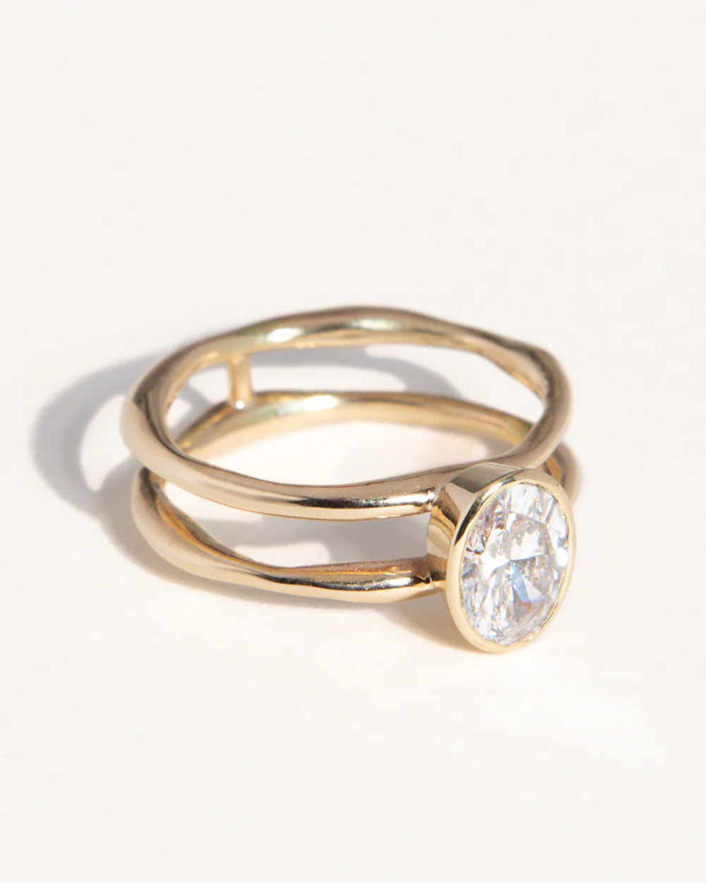 1ct Lab Grown Diamond Double Band Ring - Image 2
