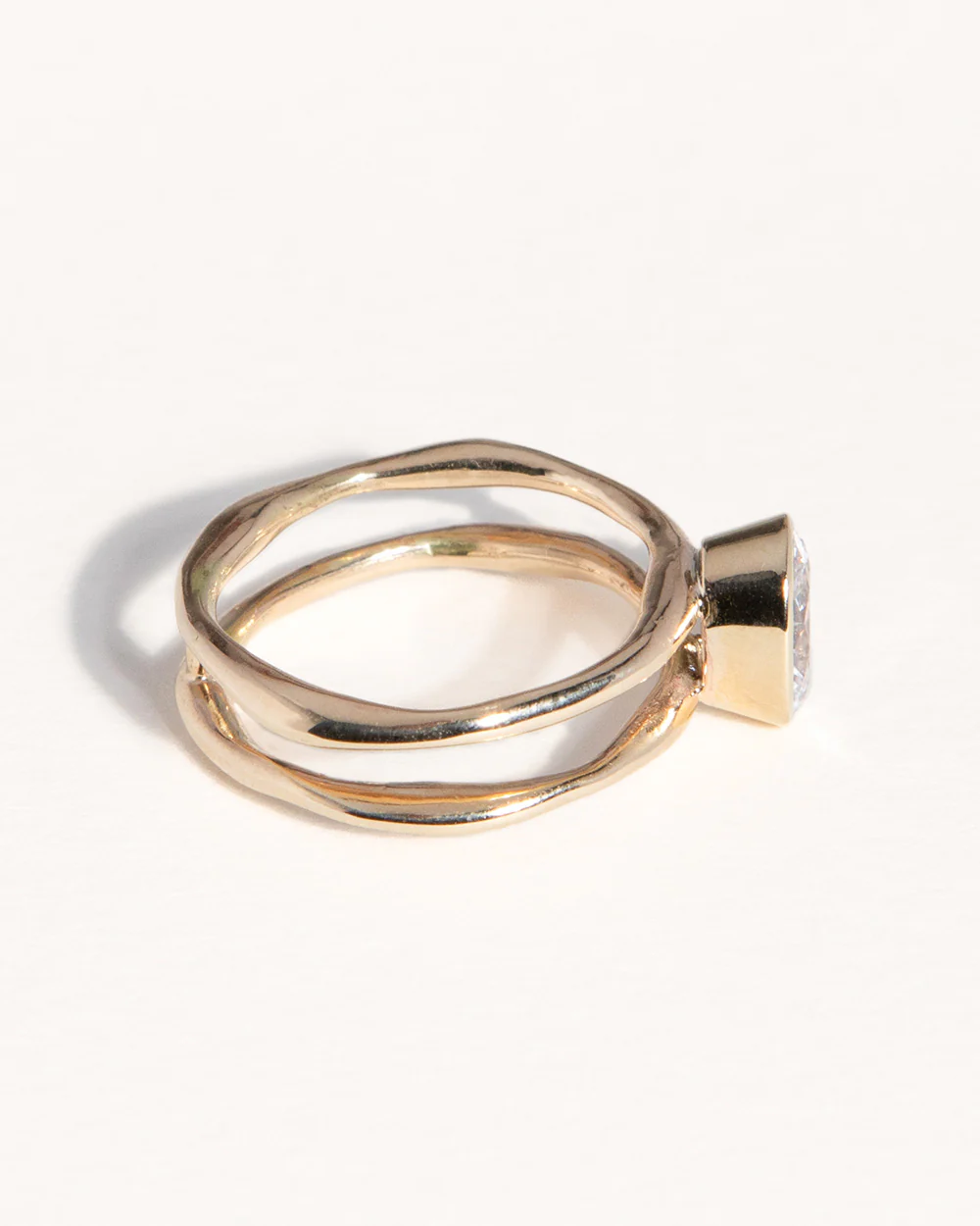 1ct Lab Grown Diamond Double Band Ring - Image 3