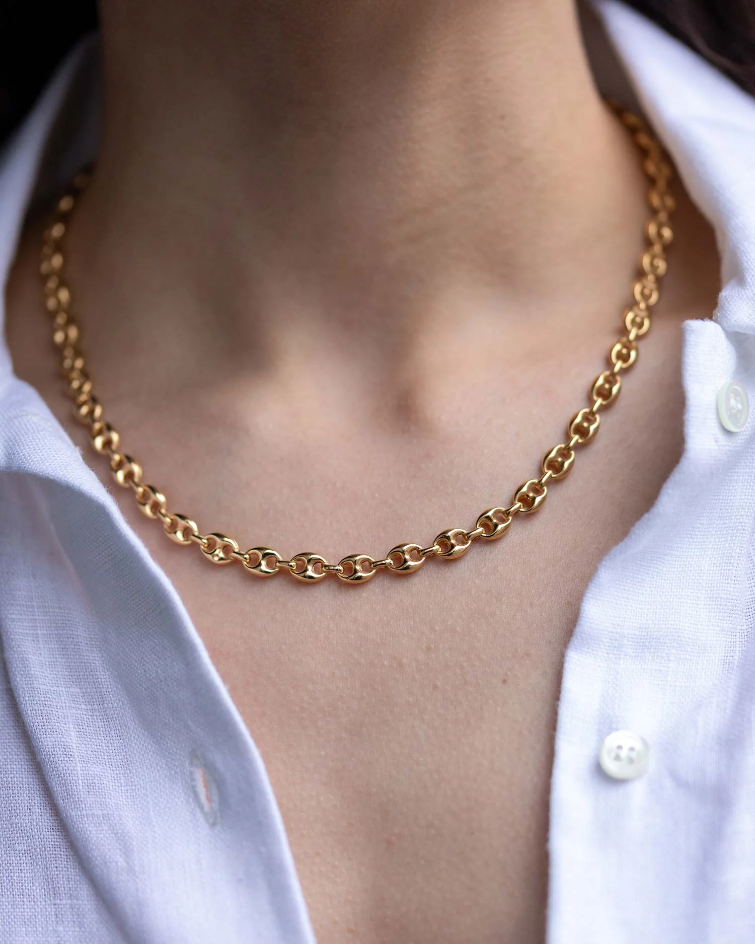 Anchor Chain Necklace and Bracelet Set - Image 3