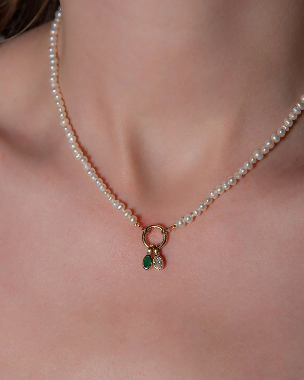 April Diamond Birthstone Oval Charm - Image 6
