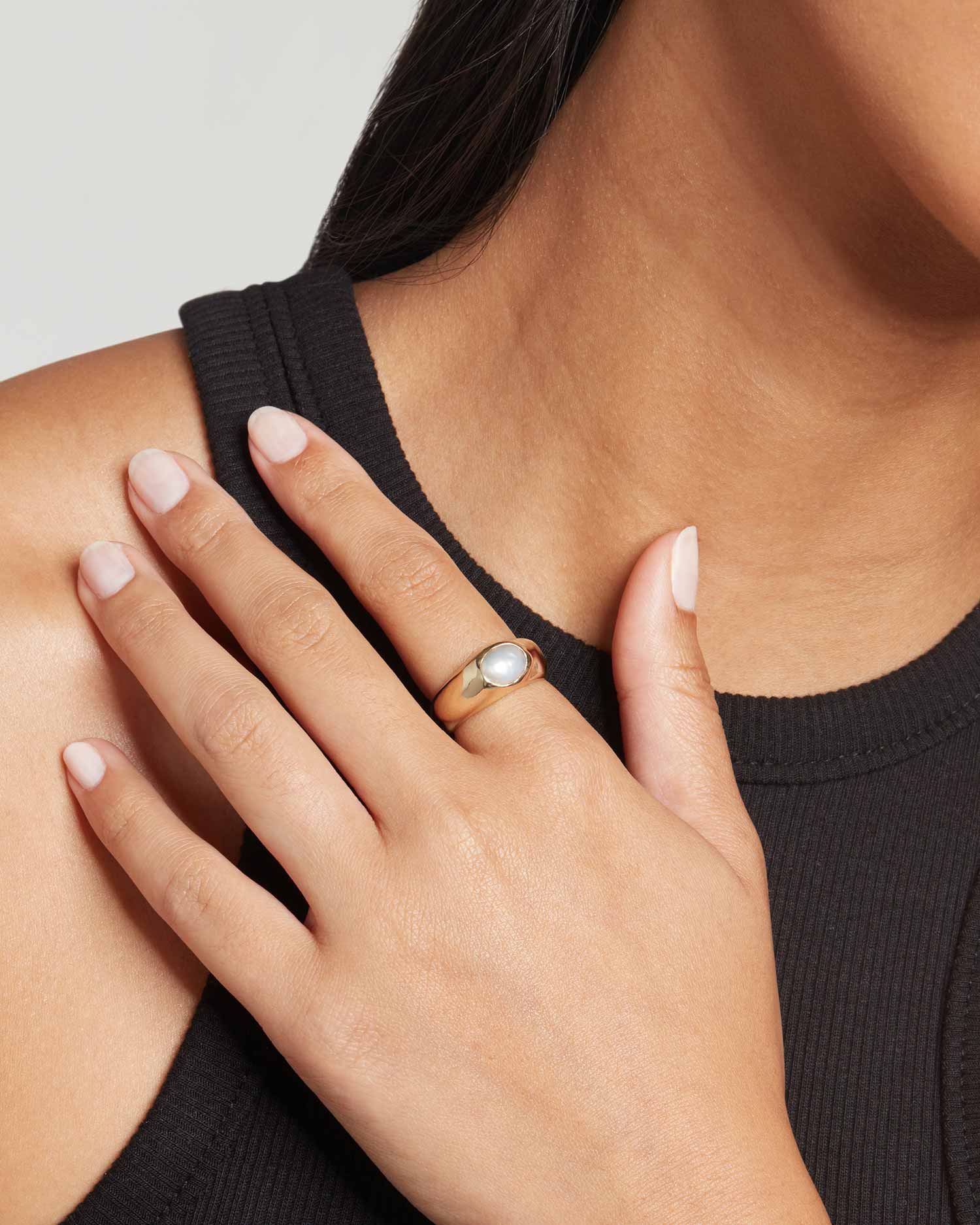 Baroque Pearl Signet Ring - Image 4