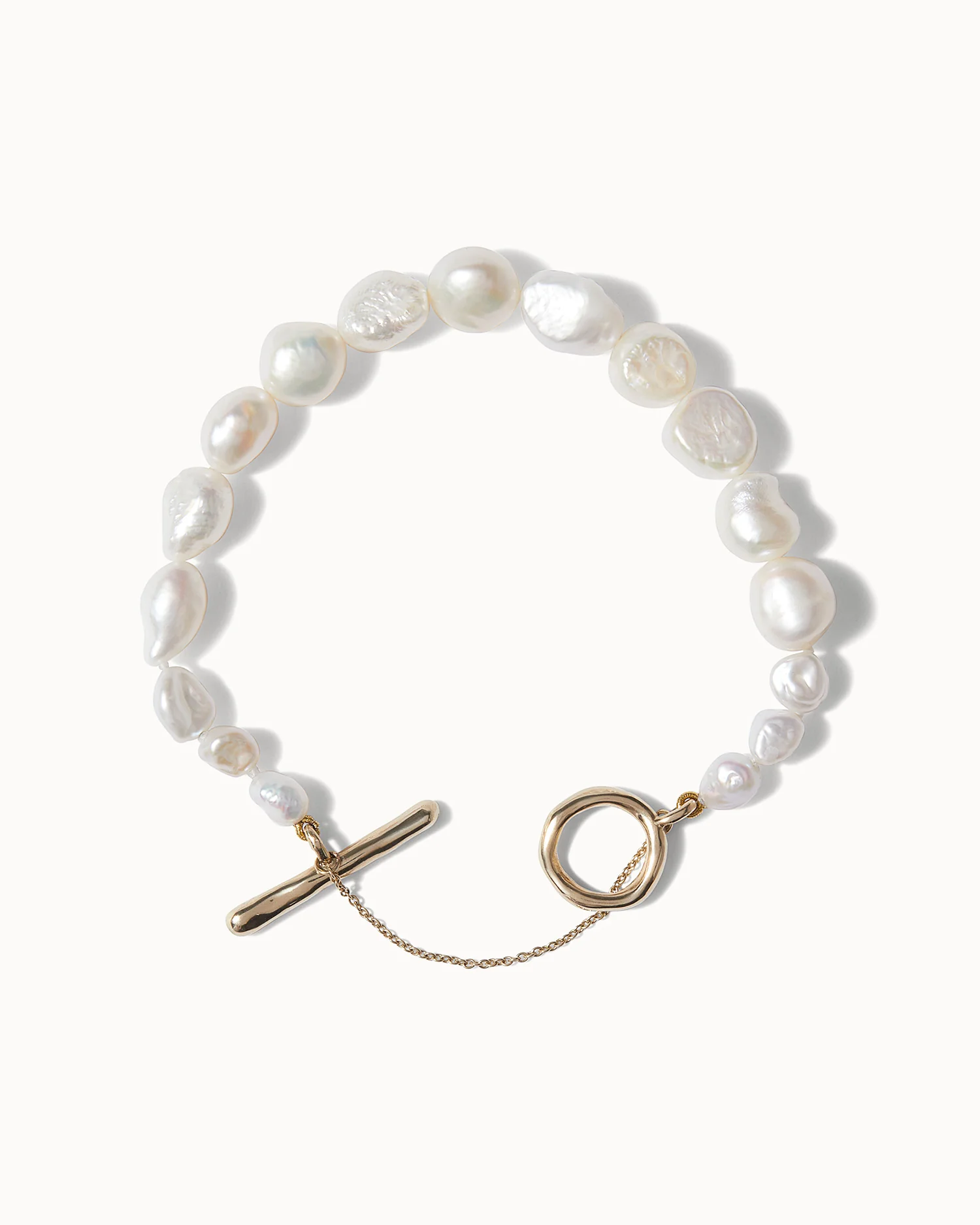 Baroque Pearl T-Bar Bracelet - Image 4