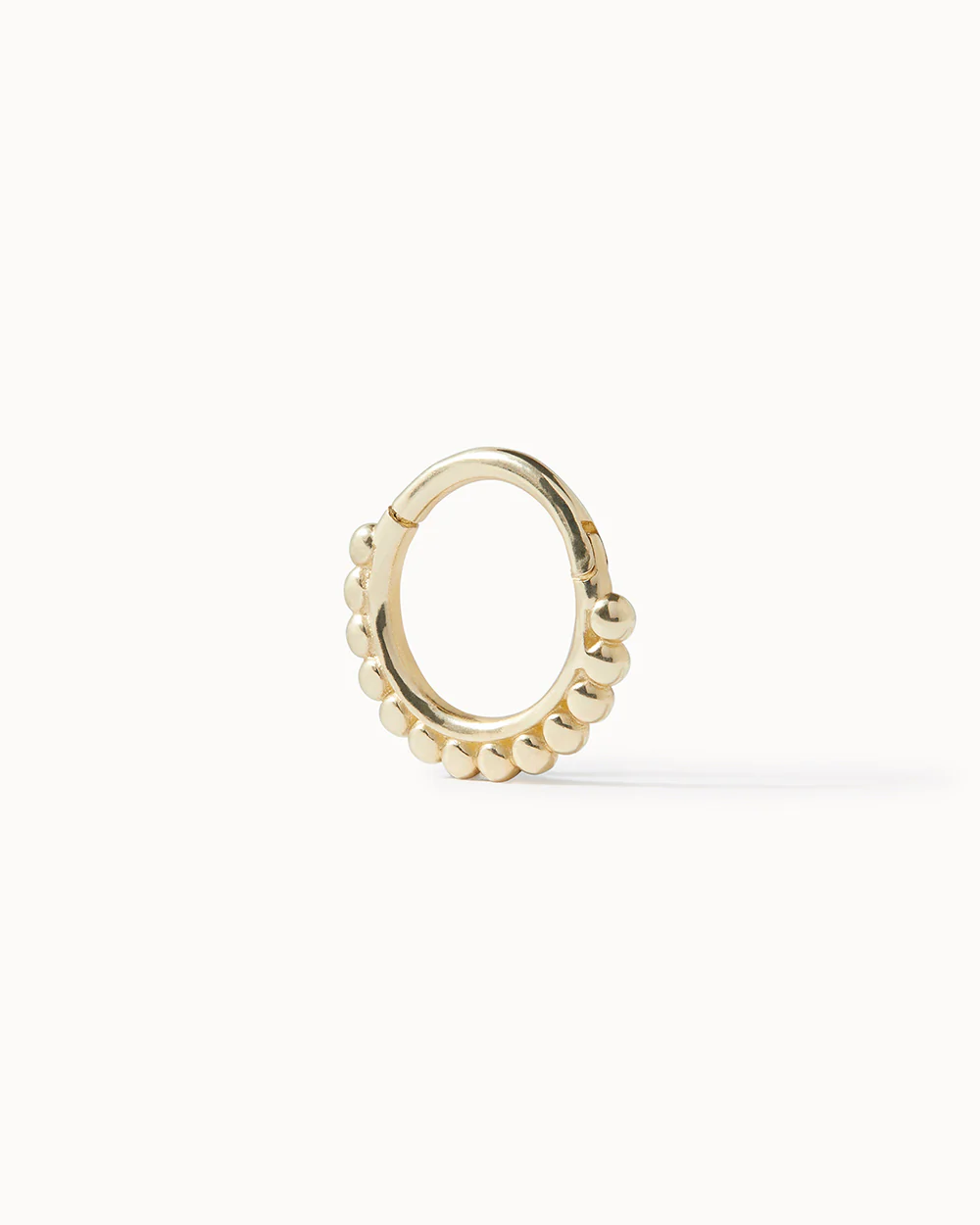 Solid Gold Sunburst Cartilage Hoop