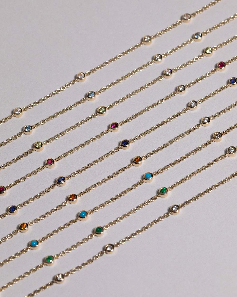 November Citrine Birthstone Station Necklace - Image 4