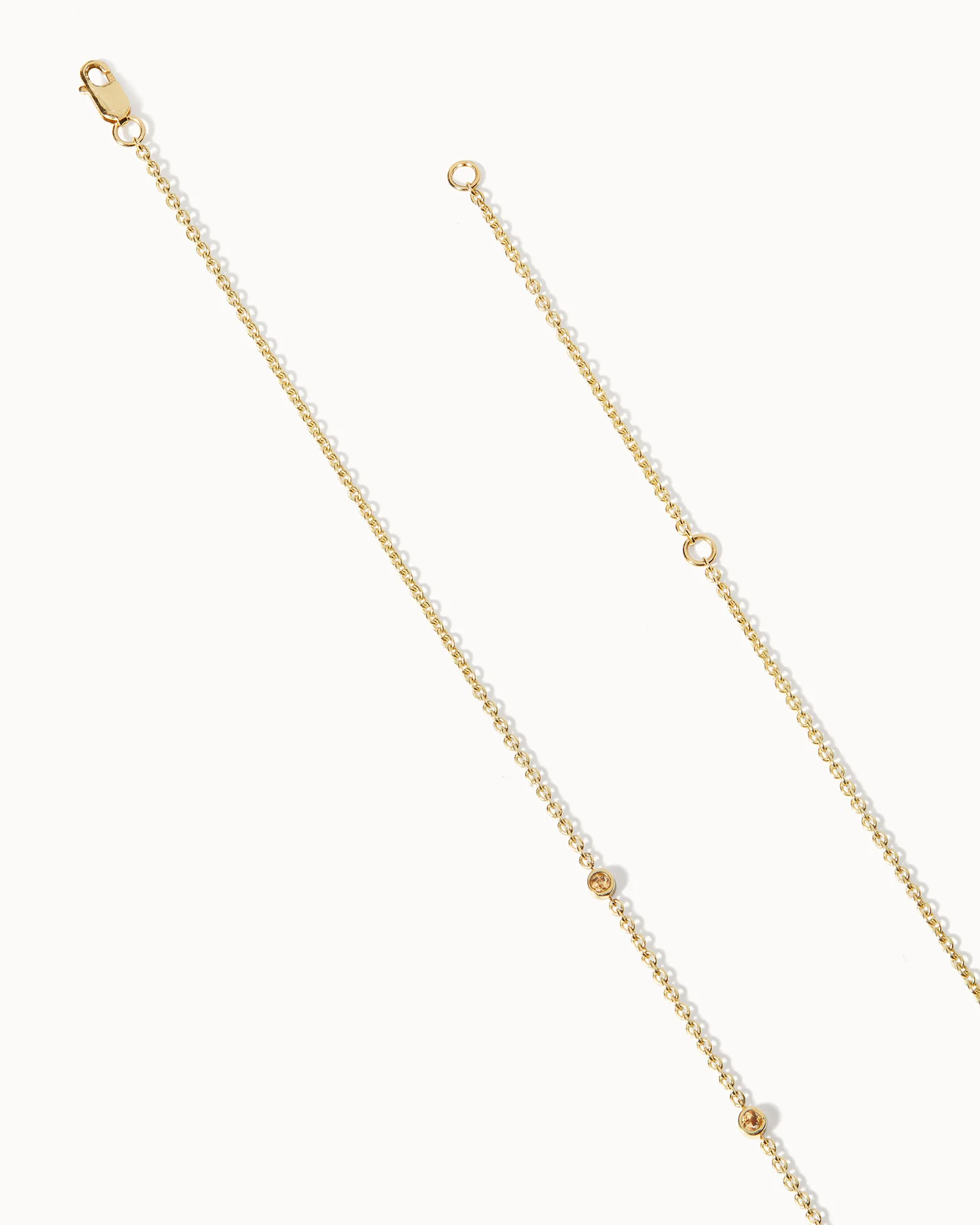 November Citrine Birthstone Station Necklace - Image 5