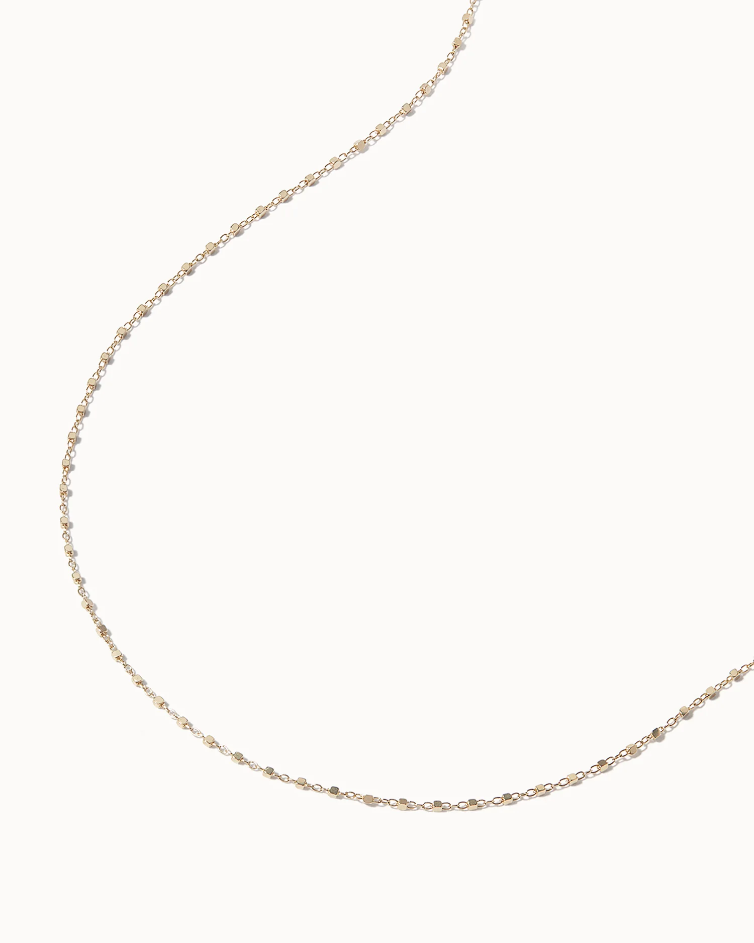 Solid Gold Trace and Cube Chain - Image 3
