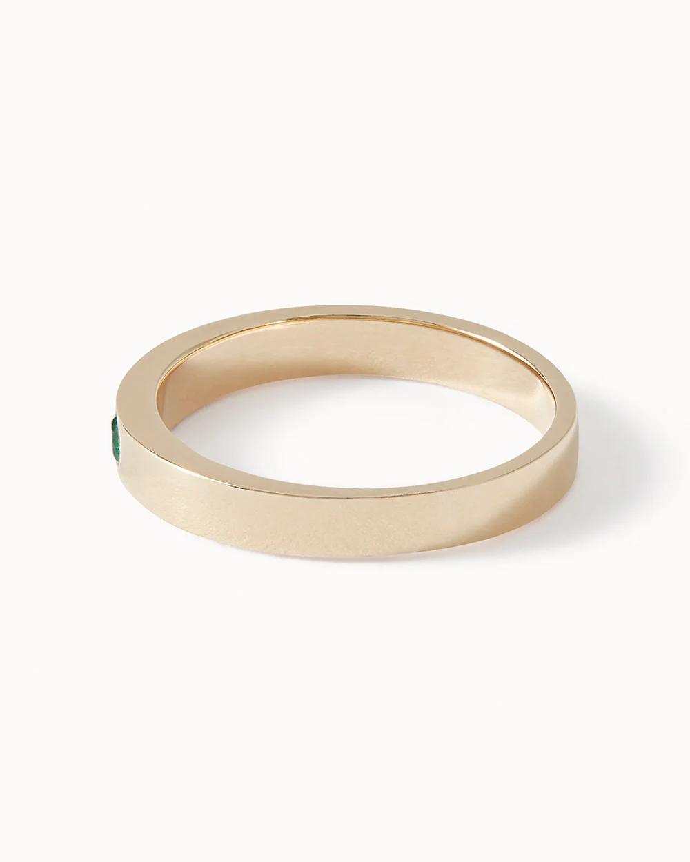 Solid Gold Heirloom Single Stone Emerald Ring - Image 3
