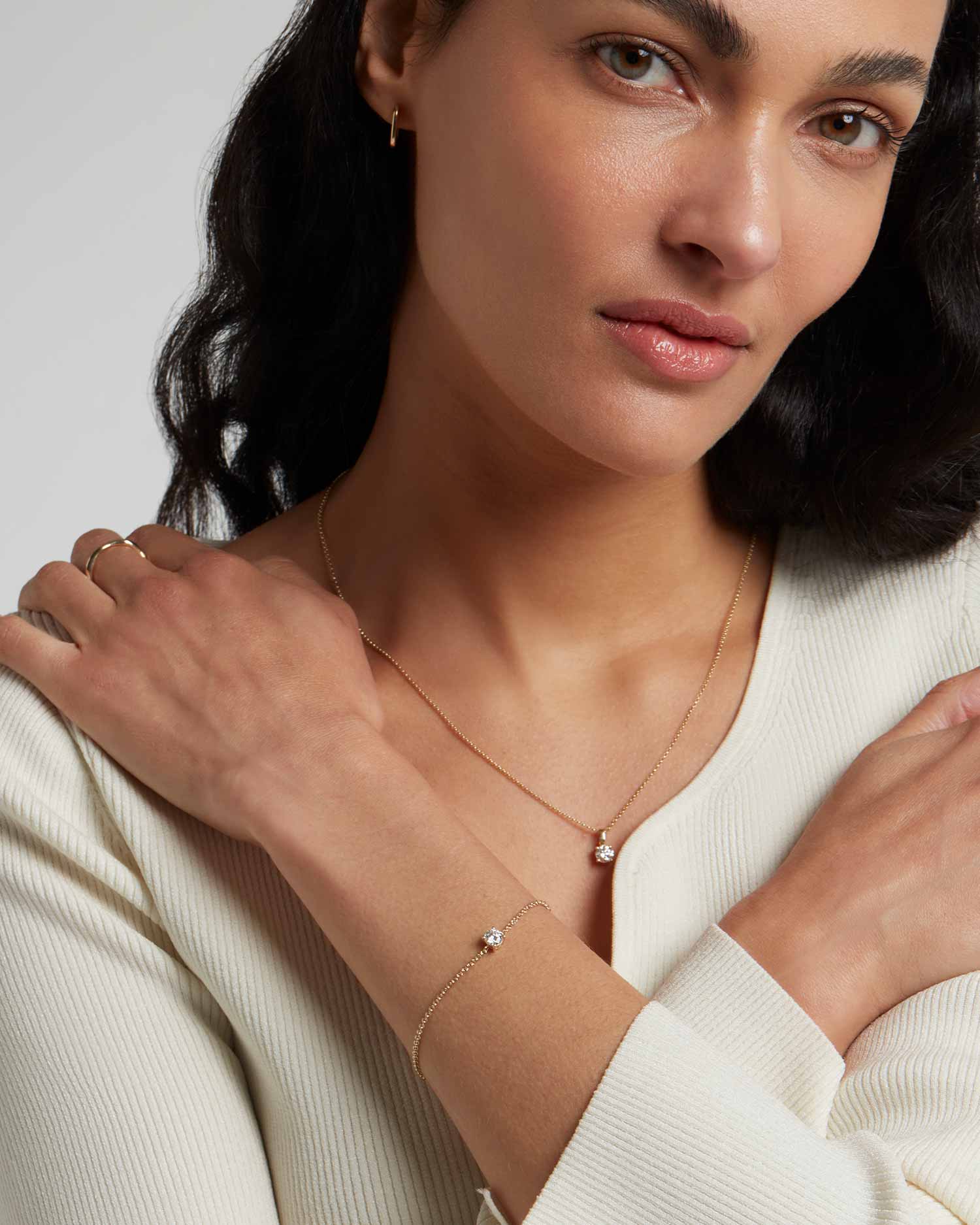 Astar 0.5ct Lab Grown Diamond Necklace and Bracelet Set - Image 2