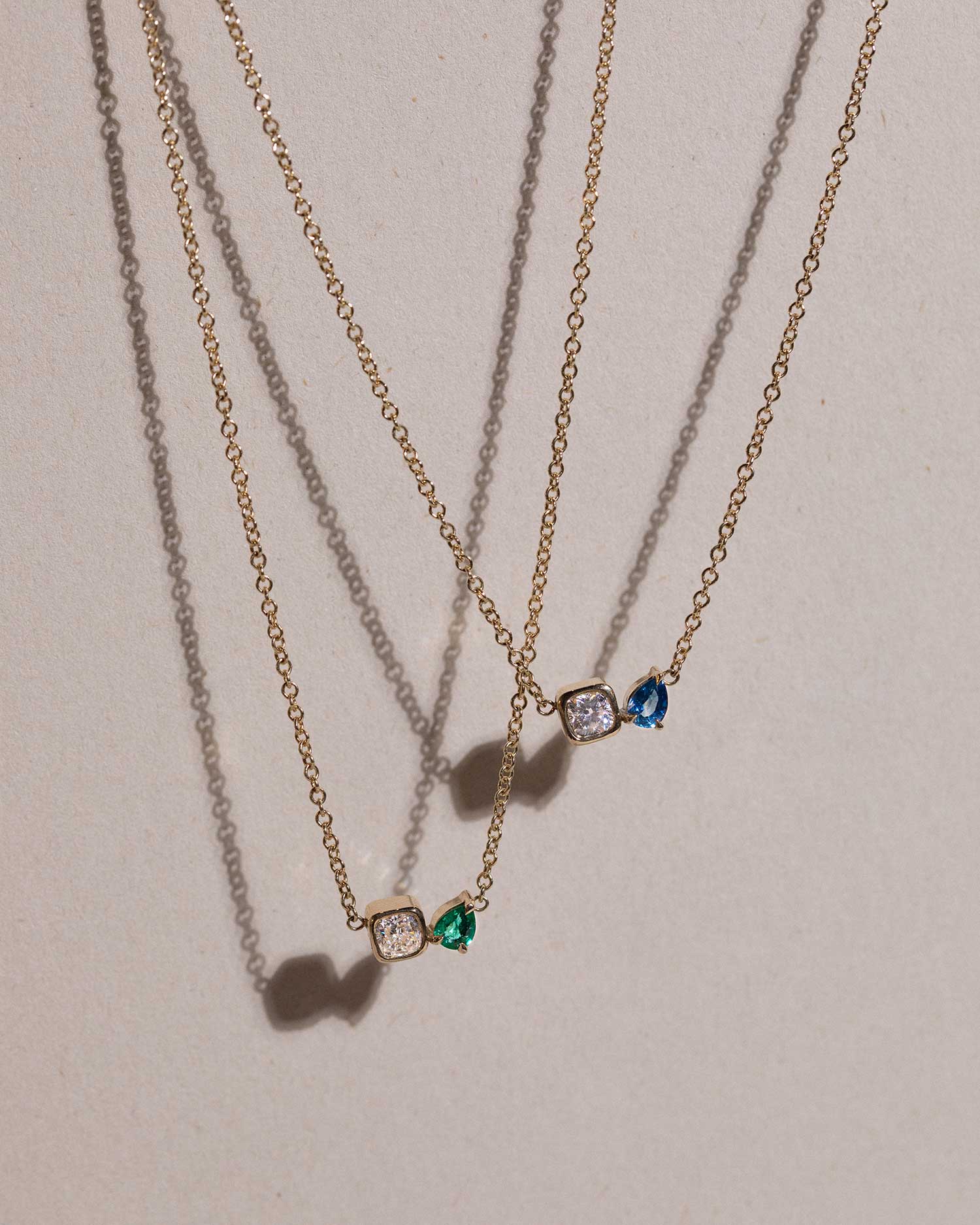 Toi Et Moi Diamond and Sapphire Necklace - Image 3