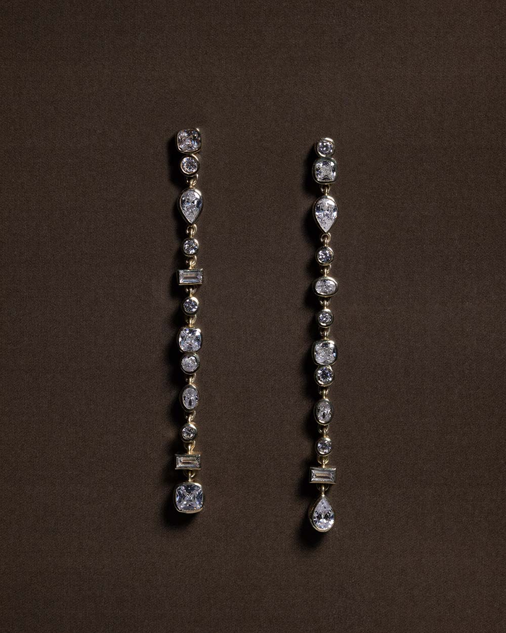 Vega Diamond Drop Earrings - Image 2