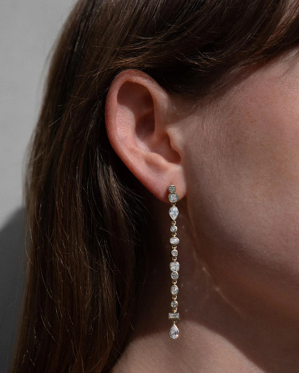 Vega Diamond Drop Earrings - Image 3