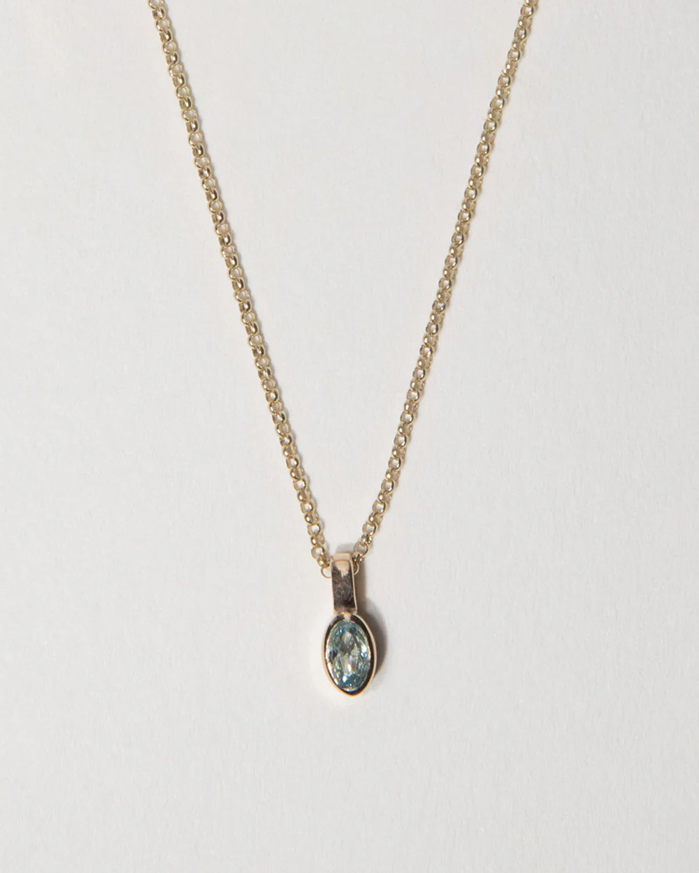 March Aquamarine Birthstone Oval Charm - Image 3