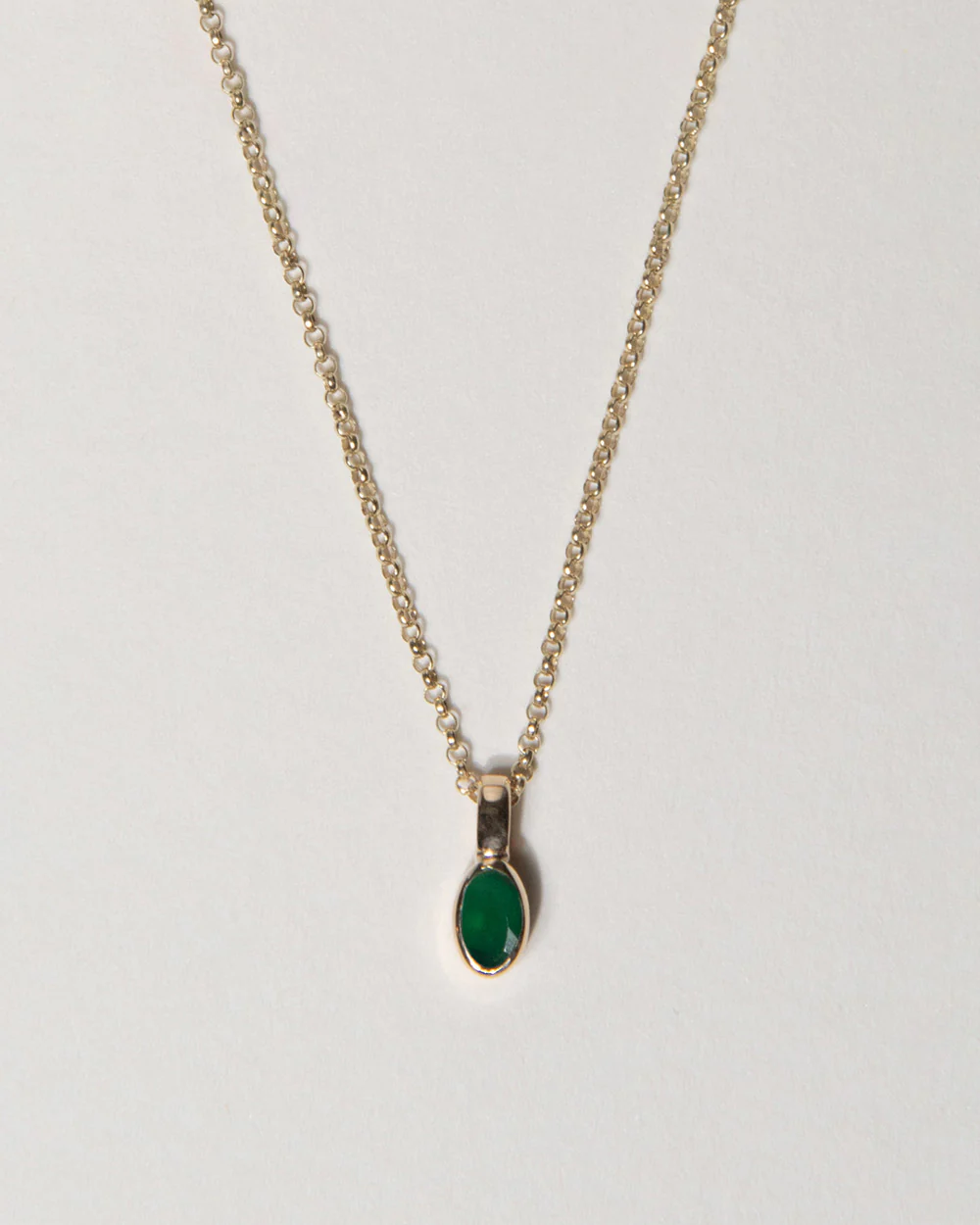 May Emerald Birthstone Oval Charm - Image 3