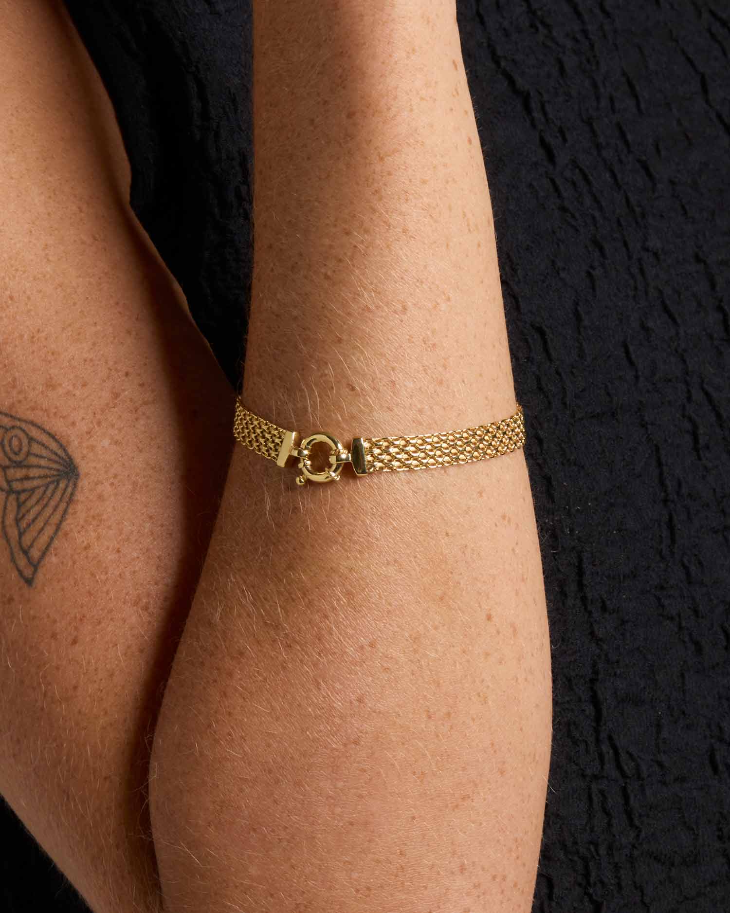 Mesh Chain Necklace and Bracelet Set - Image 2