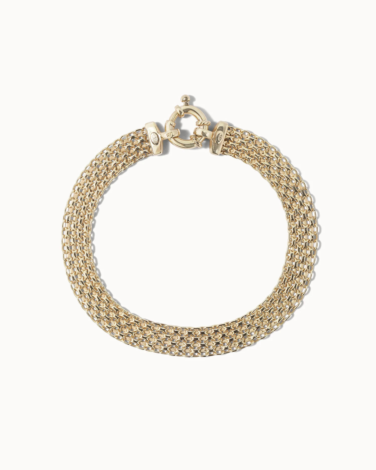 Mesh Chain Necklace and Bracelet Set - Image 4