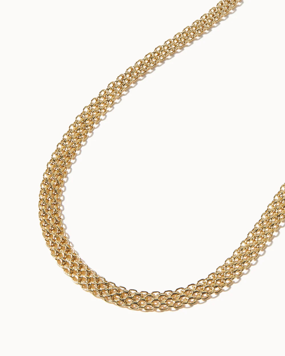 Mesh Chain Necklace and Bracelet Set - Image 5