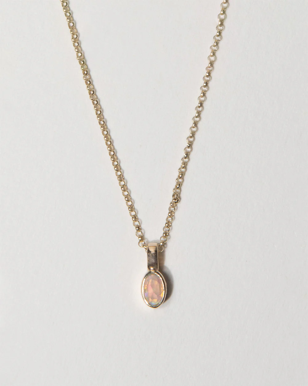 October Opal Birthstone Oval Charm - Image 3