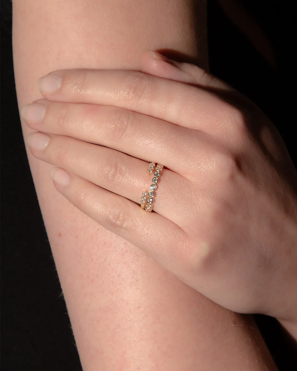 Diamond Trio Open Ring - Image 6