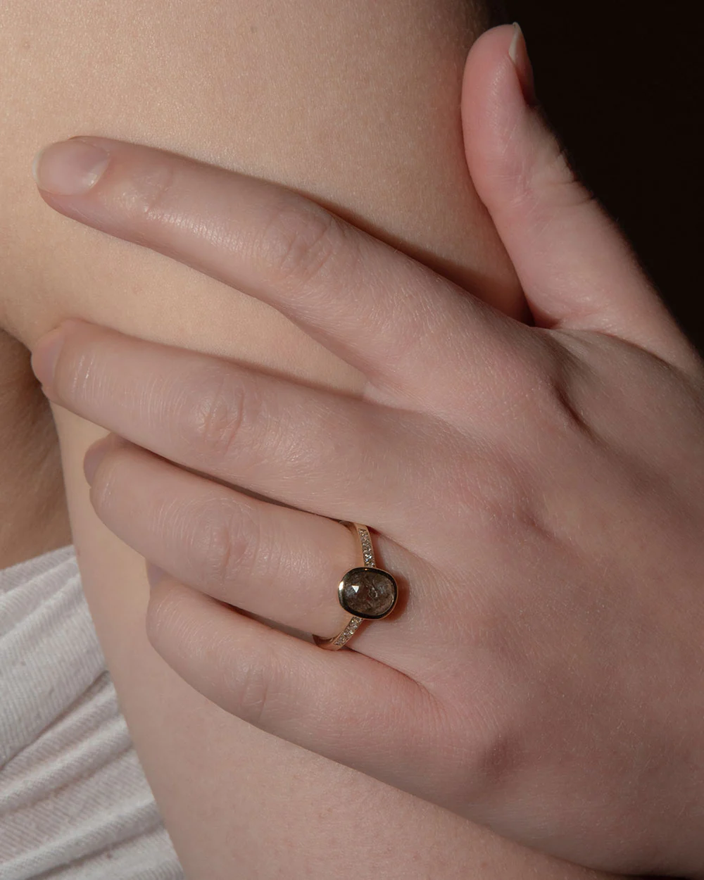 Naomi 1.2ct Grey Diamond Ring - Image 2