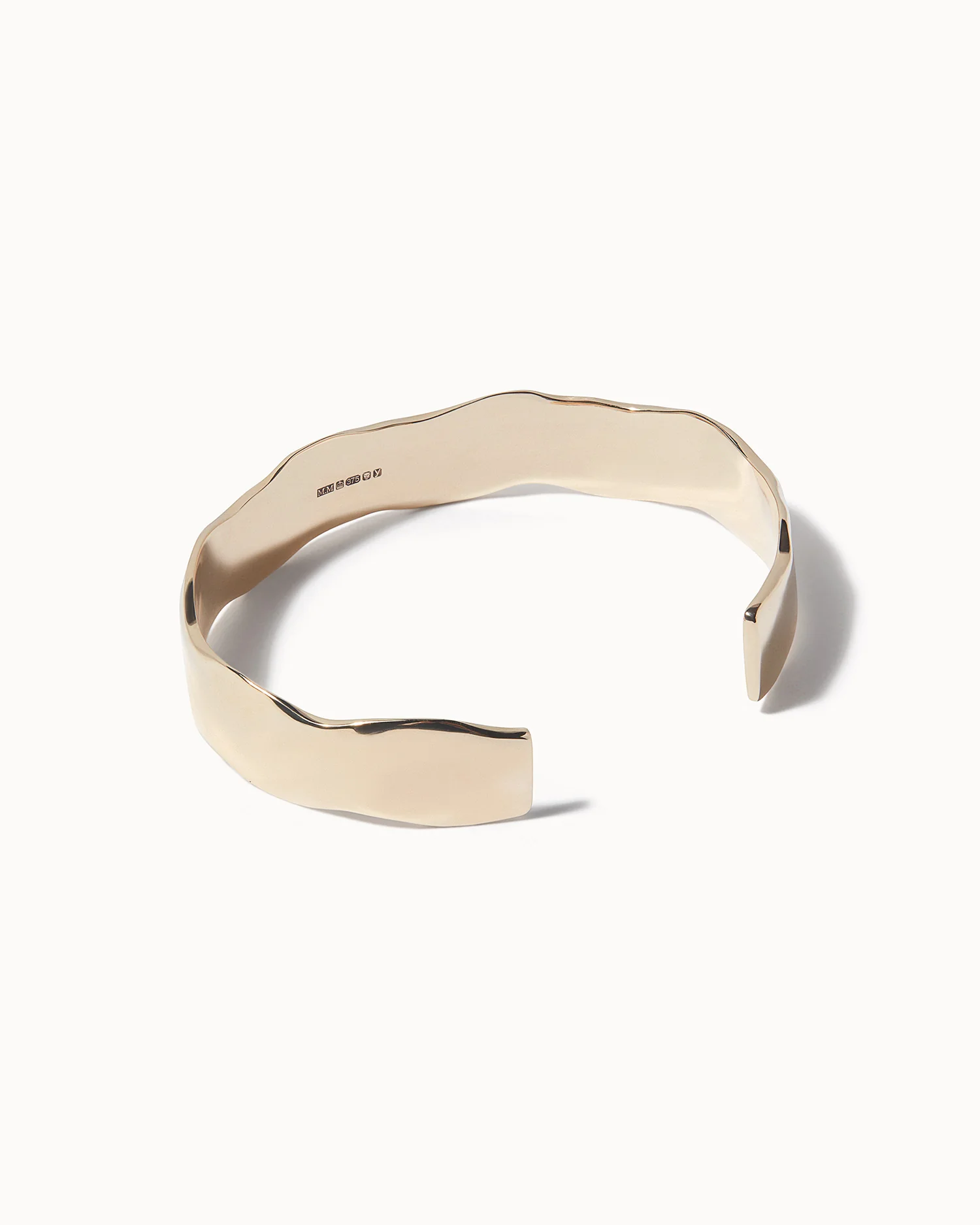 Solid Gold Signature Organic Bangle - Image 3