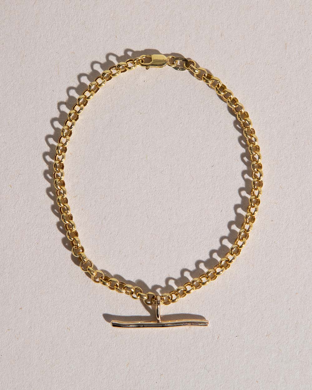 T-Bar Belcher Chain Necklace and Bracelet Set - Image 3