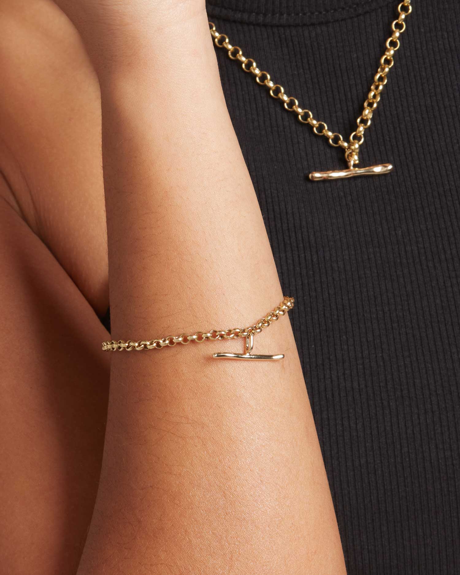 T-Bar Belcher Chain Bracelet - Image 2
