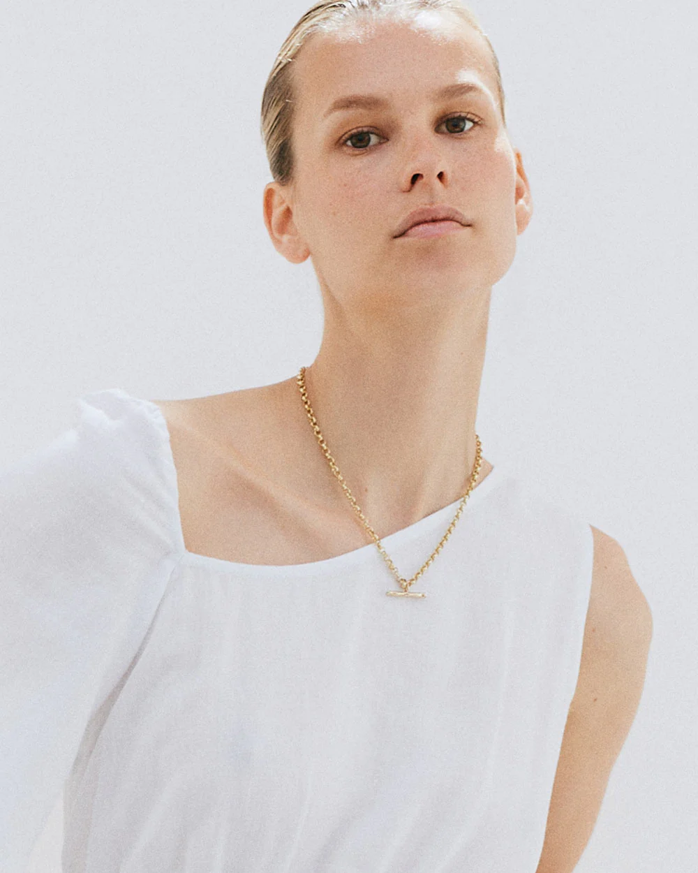 T-Bar Belcher Chain Necklace - Image 2