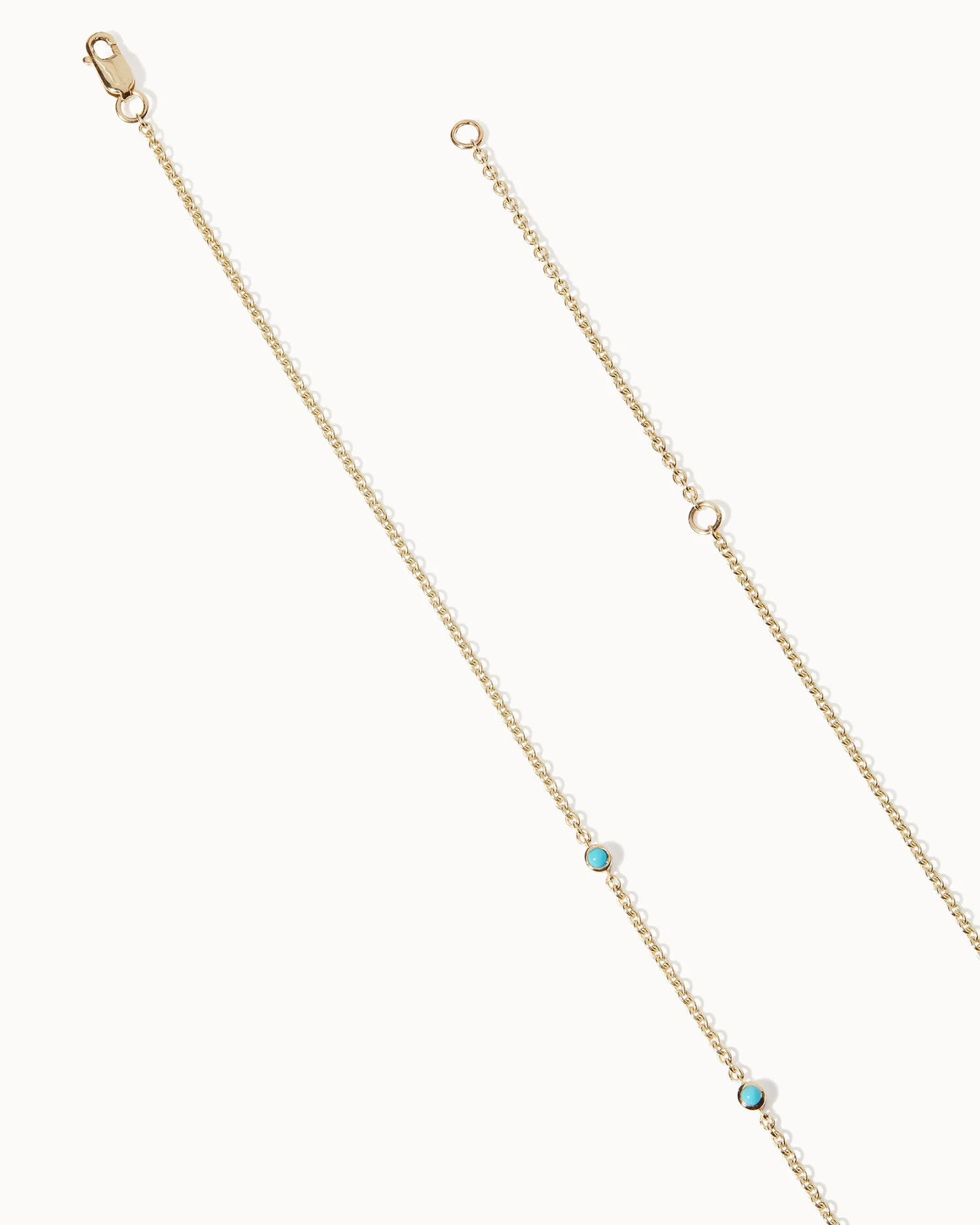 December Turquoise Birthstone Station Necklace - Image 4