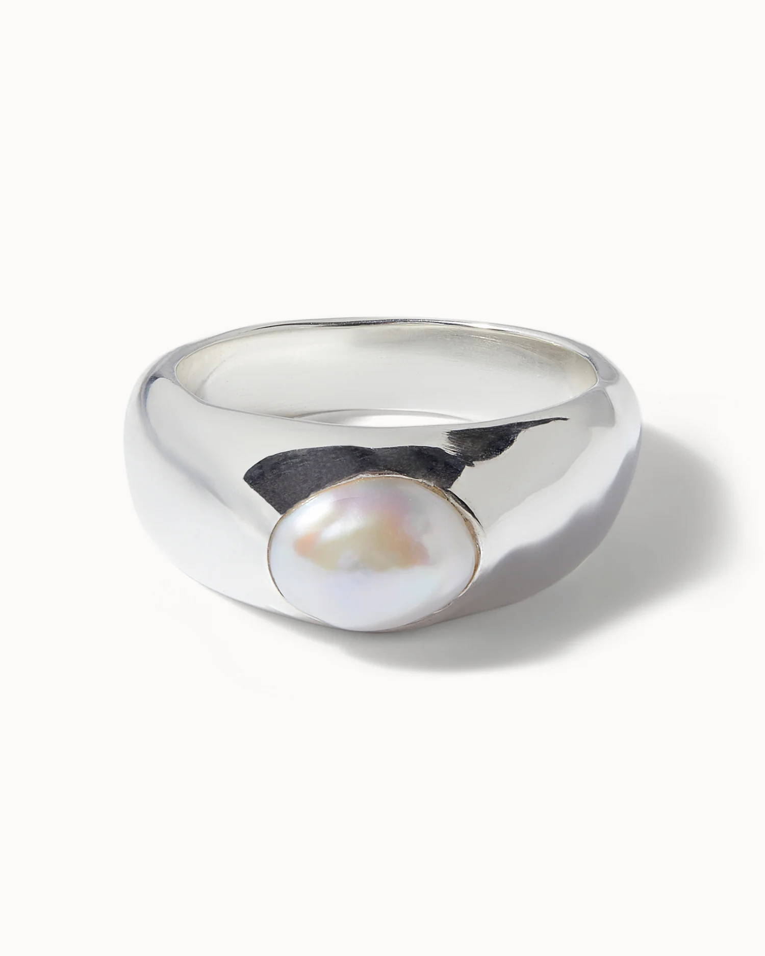 Baroque Pearl Signet Ring - Image 3