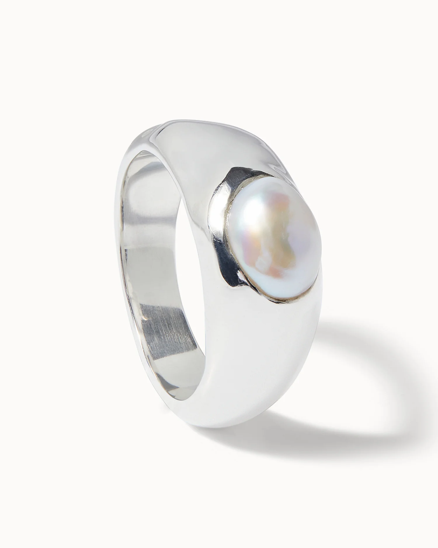 Baroque Pearl Signet Ring - Image 4